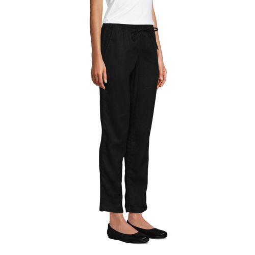 Pantalon Jogger en Lin Taille Mi-Haute Elastiquée, Femme Stature Standard image number 1