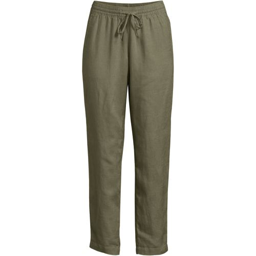 Women's Pull-on Linen Trousers | Lands' End