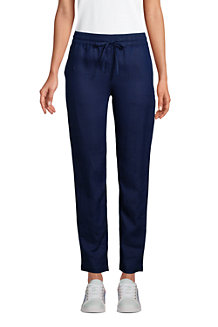 Women's Pull On Pure Linen Trousers 