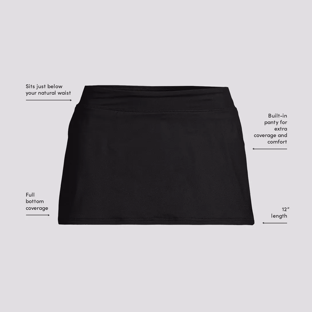 Women's Chlorine Resistant Mini Swim Skirt Swim Bottoms