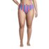 Women's Plus Size Chlorine Resistant Reversible Mid Waist Bikini Bottoms, Front
