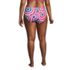 Women's Plus Size Chlorine Resistant Piped Mid Waist Bikini Bottoms, Back