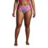 Women's Plus Size Chlorine Resistant Piped Mid Waist Bikini Bottoms, Front