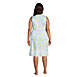 Women's Plus Size Ruffle Hem Sleeveless Swim Cover-up Wrap Dress, Back