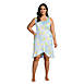 Women's Plus Size Ruffle Hem Sleeveless Swim Cover-up Wrap Dress, Front