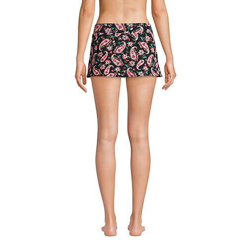 Women's Chlorine Resistant Mini Swim Skirt Swim Bottoms - Secondary