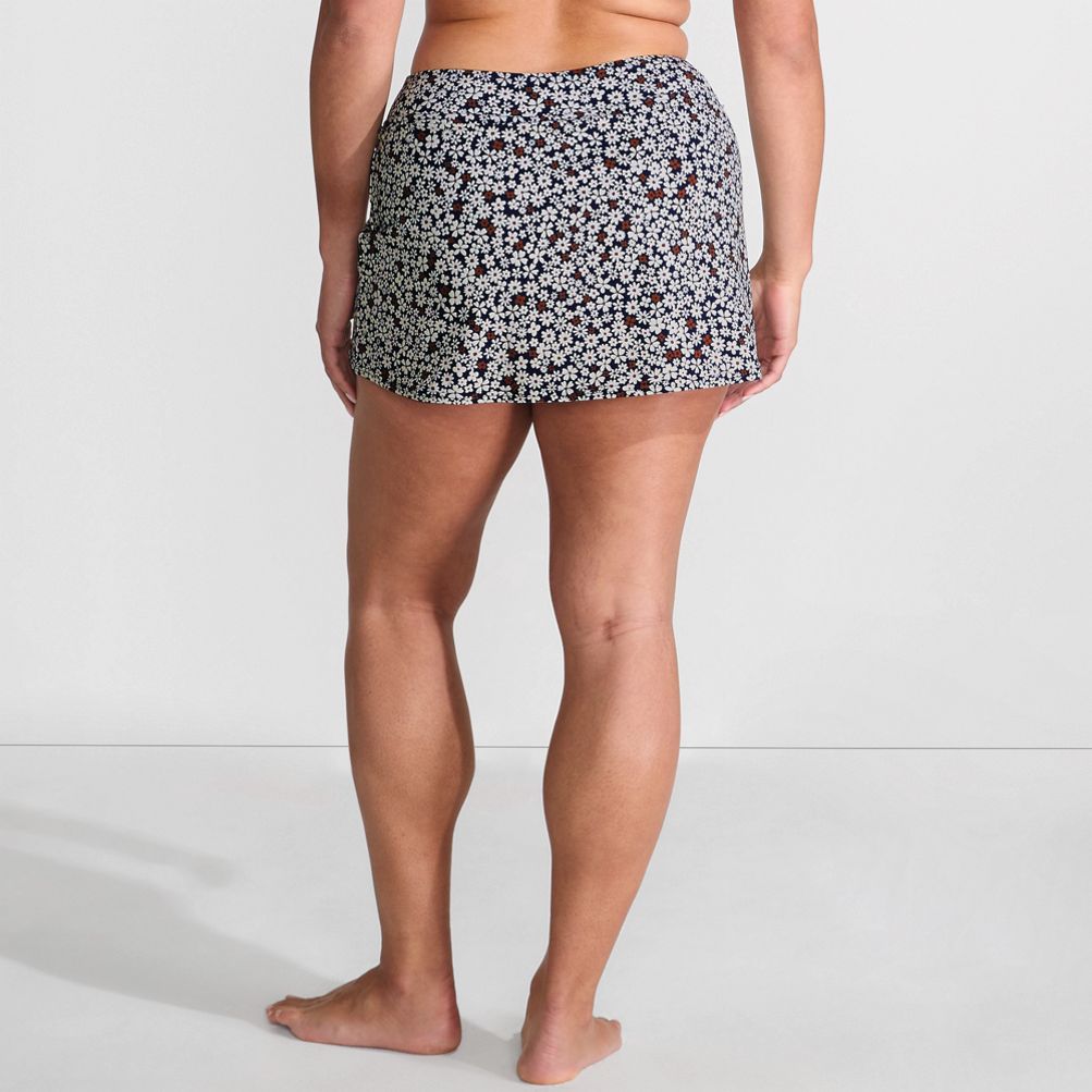 Lands end wrap mini swim skirt sales