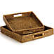 Napa Home and Garden Burma Rattan Square Table Trays Set Of 2, Front