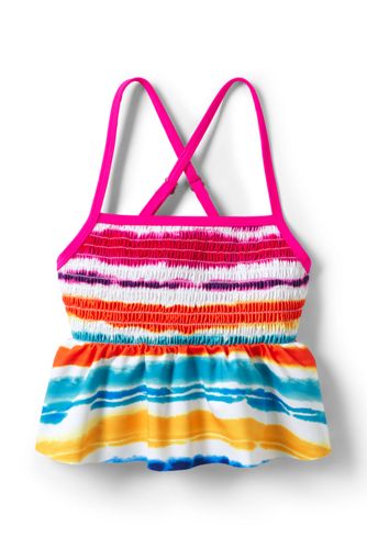 Girls Smocked Tankini Swimsuit Top