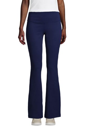 Lands' End Plus Size Flex High Rise Wide Leg Pants - Deep sea navy