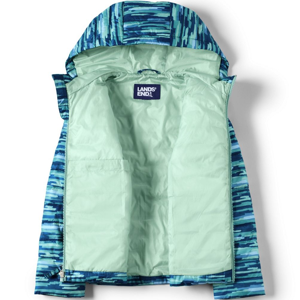 Kids ThermoPlume Packable Hooded Jacket | Lands' End