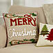 Saro Lifestyle Embroidered Christmas Trees Decorative Throw Pillow, alternative image