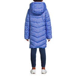Girls Winter Fleece Lined Down Alternative ThermoPlume Coat, Back