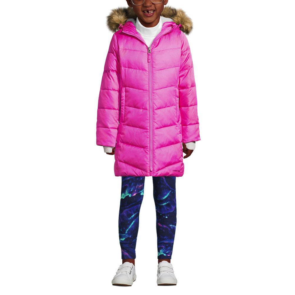 Girls winter fleece lined cheap down alternative thermoplume coat