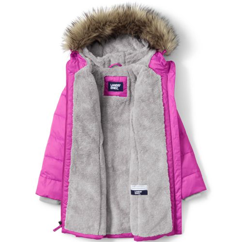 Girls Winter Fleece Lined Down Alternative ThermoPlume Coat