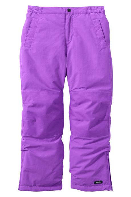 Lands End School Uniform Kids Husky-Plus Squall Waterproof Iron Knee Bib Snow Pants