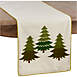 Saro Lifestyle Embroidered Christmas Tree Table Runner, Front