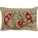 Saro Lifestyle Embroidered Bird Decorative Throw Pillow, Front