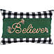 Saro Lifestyle Believe Buffalo Plaid Christmas Decorative Throw Pillow, Front