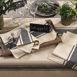 Saro Lifestyle Banded Striped Cotton Dinner Napkins, alternative image