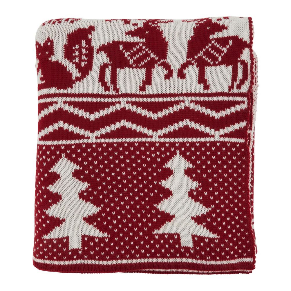 Saro Lifestyle Knitted Christmas Throw Blanket