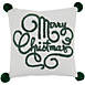 Saro Lifestyle Merry Christmas Decorative Throw Pillow, Front
