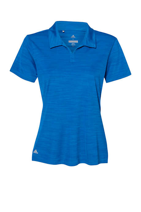 adidas Women's Plus Size Custom Logo Melange Polo Shirt