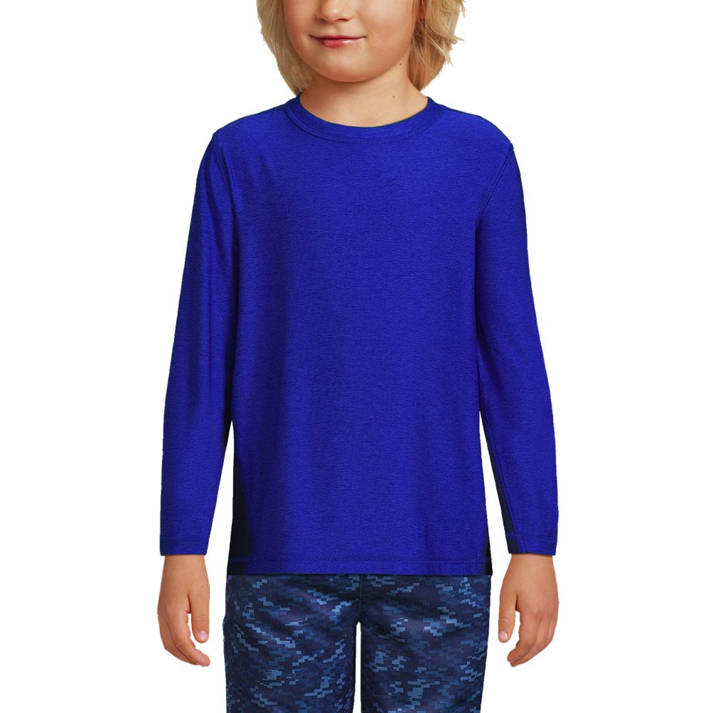 Boys Long Sleeve Athletic Color Block T-Shirt | Lands' End