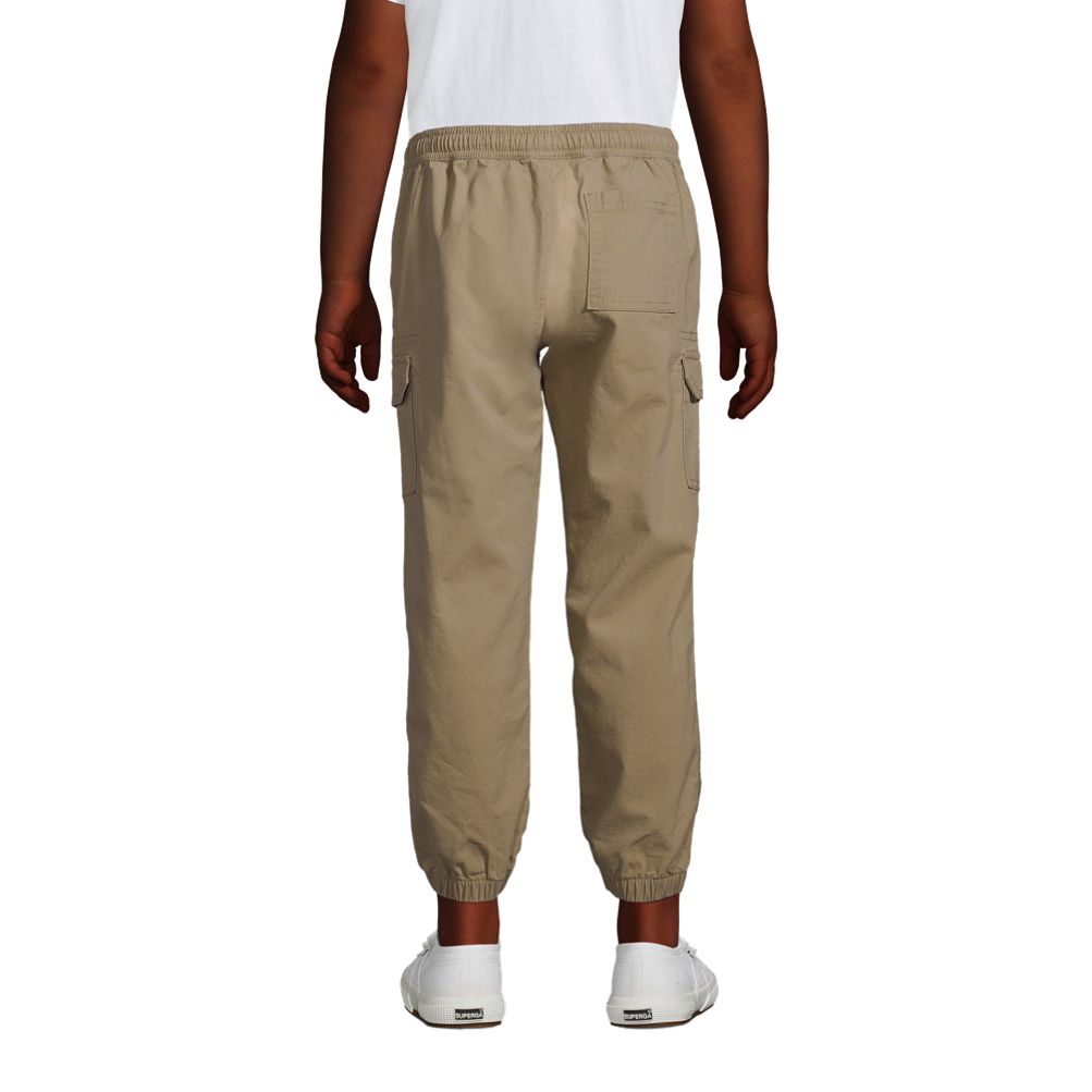 Boys Uniform Canvas Woven Stretch Pull On Jogger Pants