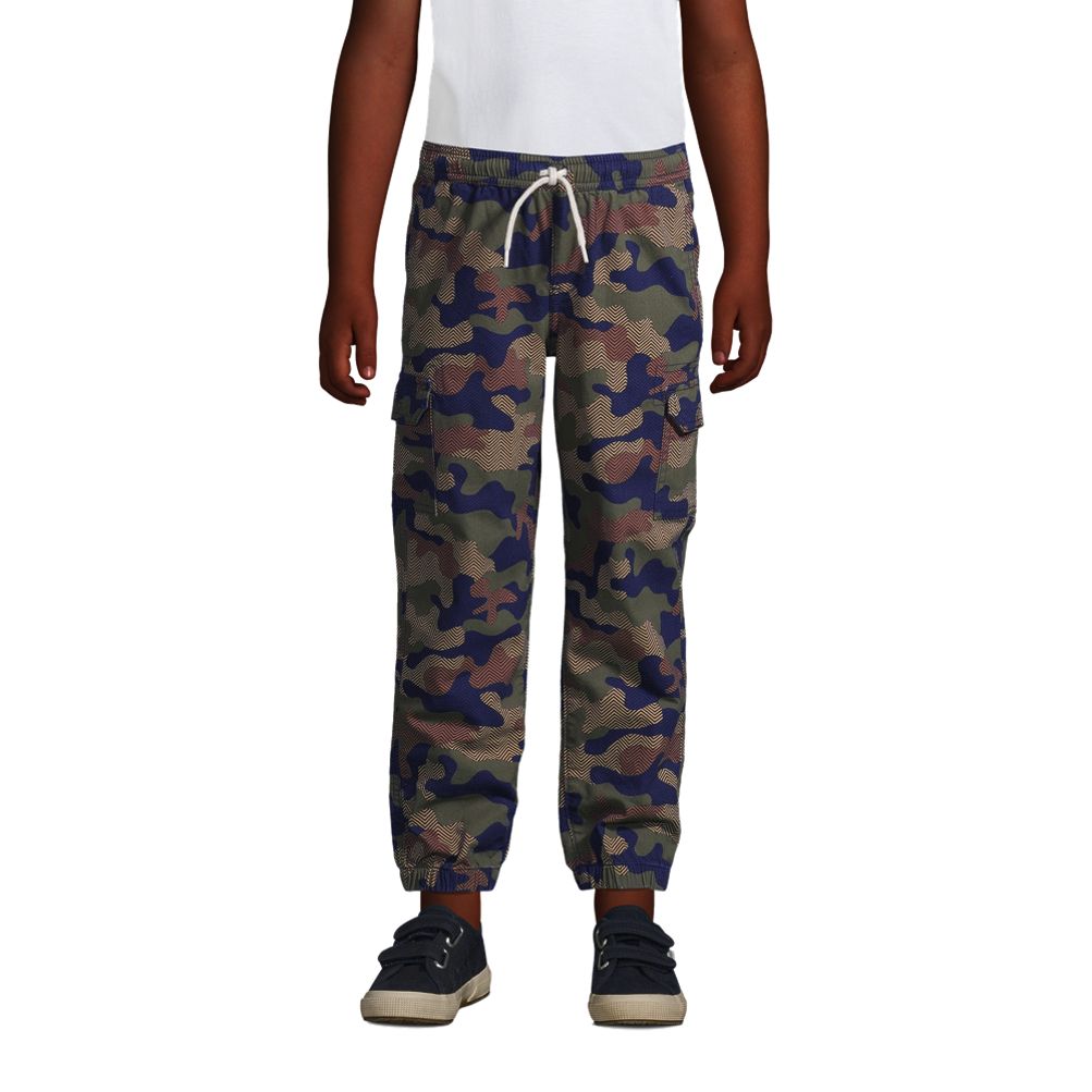 Boys Uniform Canvas Woven Stretch Pull On Jogger Pants