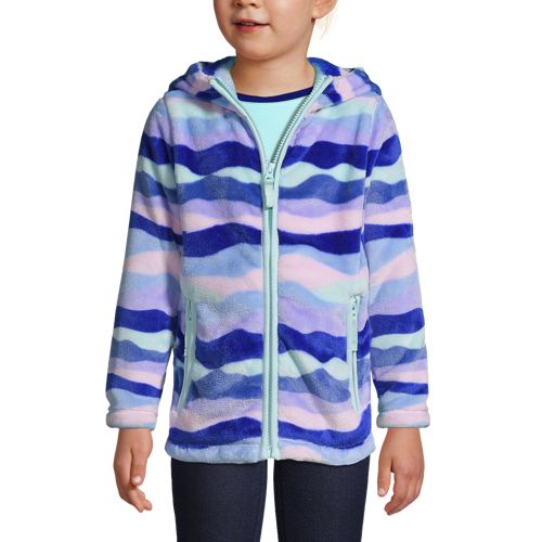 Girls Softest Fleece Hooded Jacket Lands End
