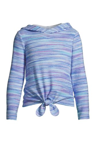 Girls' Soft Hooded Tie Front Top