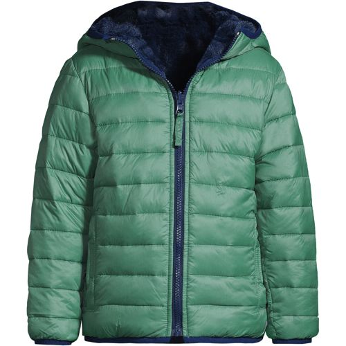 Kids ThermoPlume Reversible Hooded Jacket Lands End