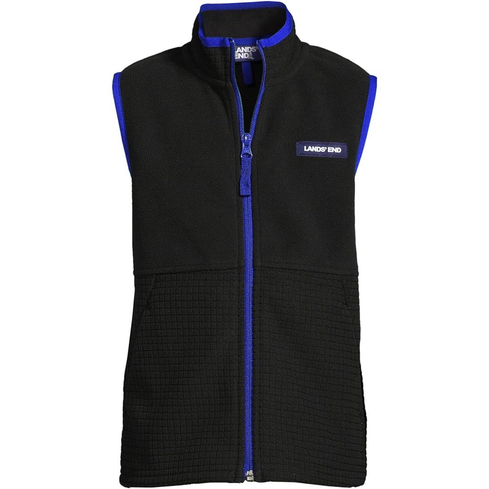 Boys Grid Fleece Vest | Lands' End