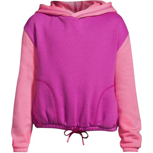 FLX Women's Hooded Sweatshirt Crop Size Large Pink Thumb Holes Active  Outdoor