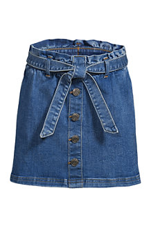 Girls' Paperbag Denim Skirt 