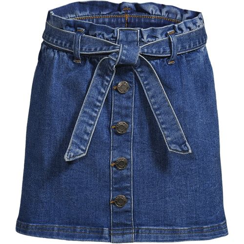 Paperbag skirt denim best sale