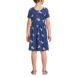 Girls Short Sleeve Gathered Waist Jersey Dress, Back