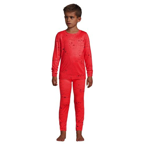 Artic Pole 2-Piece Boys Thermal Long Underwear Set Fitted Pajamas Boys Base Layer Set Cold Weather Bedtime 