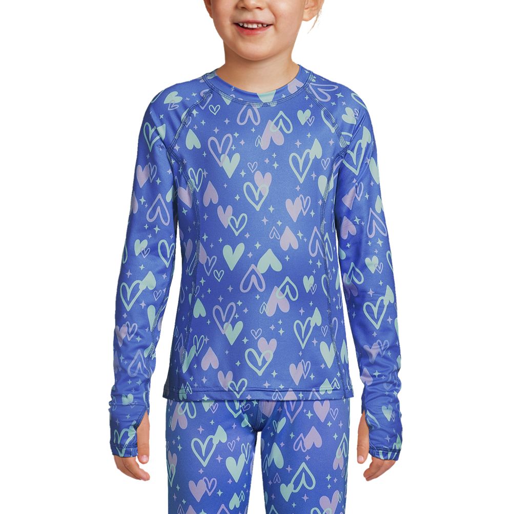 Lands' End Kids Thermal Base Layer Long Underwear Thermaskin Crew