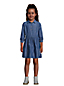Chambray-Kleid mit halber Knopfleiste für Mädchen