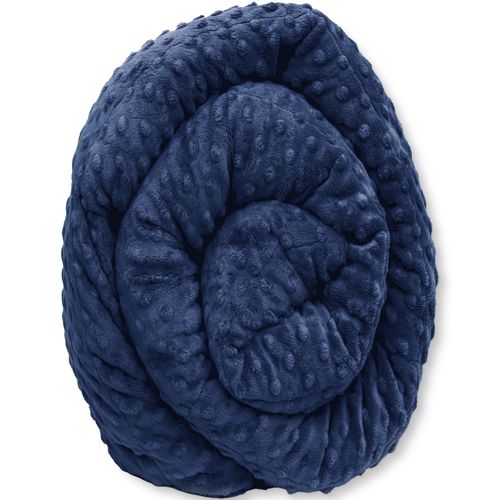 Lands' End Cozy Plush Fleece Throw Blanket, Size: Regular No Sz, Blue