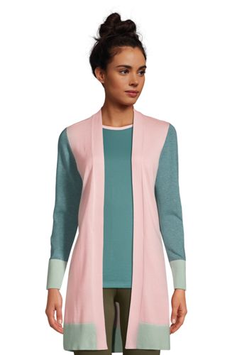 School Uniform Women's Cotton Modal Texture Stripe Open Cardigan Sweater