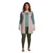 Women's Plus Size Fine Gauge Cotton Long Open Cardigan Sweater, Front