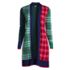 Women's Petite Fine Gauge Cotton Long Open Cardigan Sweater - Pattern, Front
