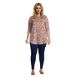 Women's Plus Size Linen A-Line Long Sleeve Tunic Top, alternative image