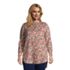 Women's Plus Size Linen A-Line Long Sleeve Tunic Top, Front