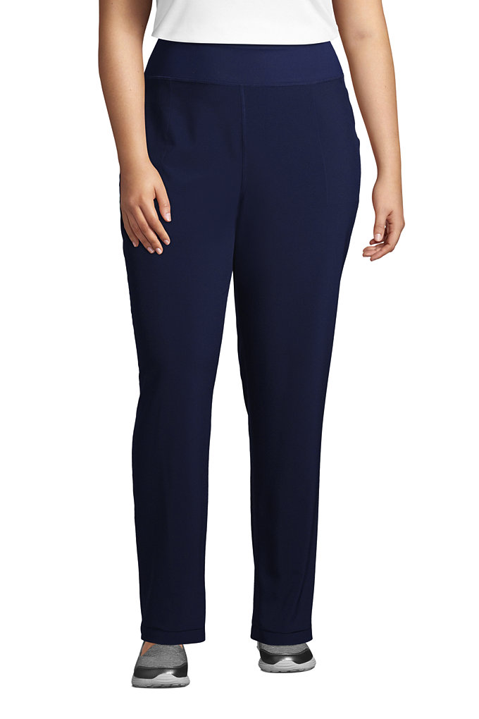 Women's Plus Size High Rise Everyday Active Straight Pants