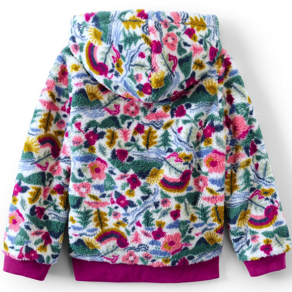 Lands' End Kids Reversible High Pile Fleece Hoodie - Large - Lilac Thistle  Galaxy Tie Dye : Target