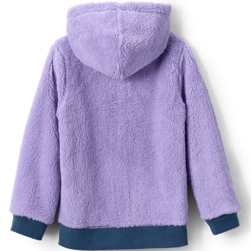 Kids Reversible Sherpa Fleece Hoodie Lands End